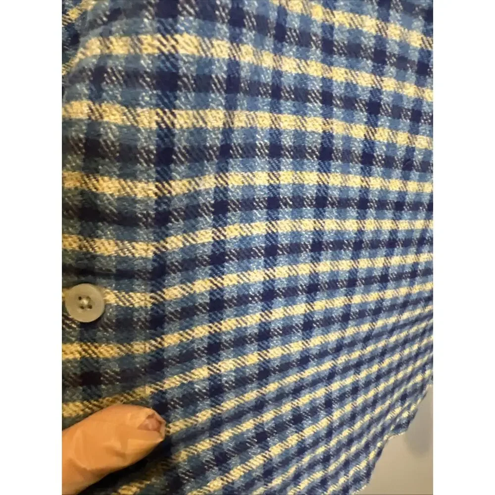 North‎ Face A5 Series Flannel Button Up Blues X-Large Mens 100% Cotton Outdoorsy